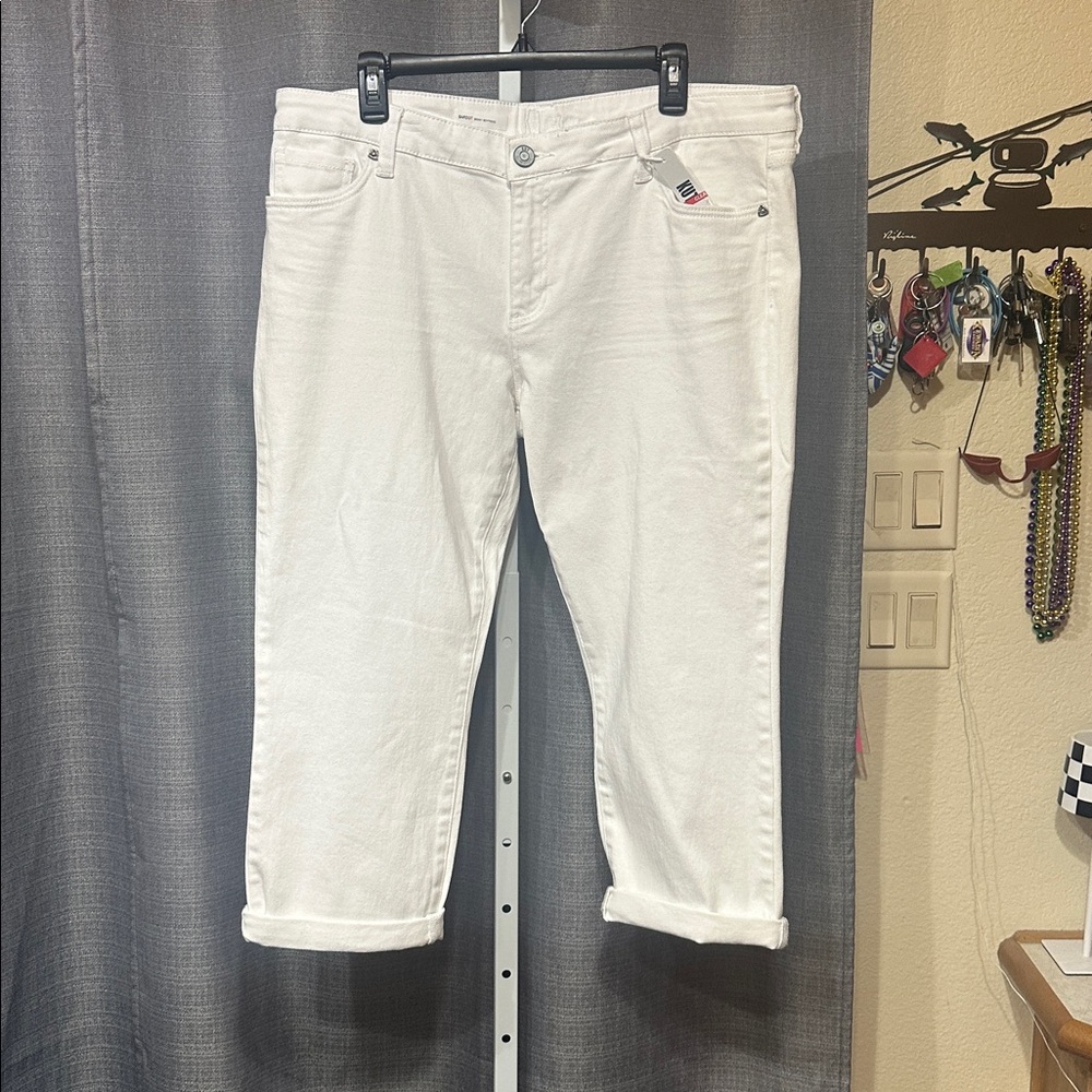 KUT From The Kloth White Cropped Jeans - Picture 4 of 8